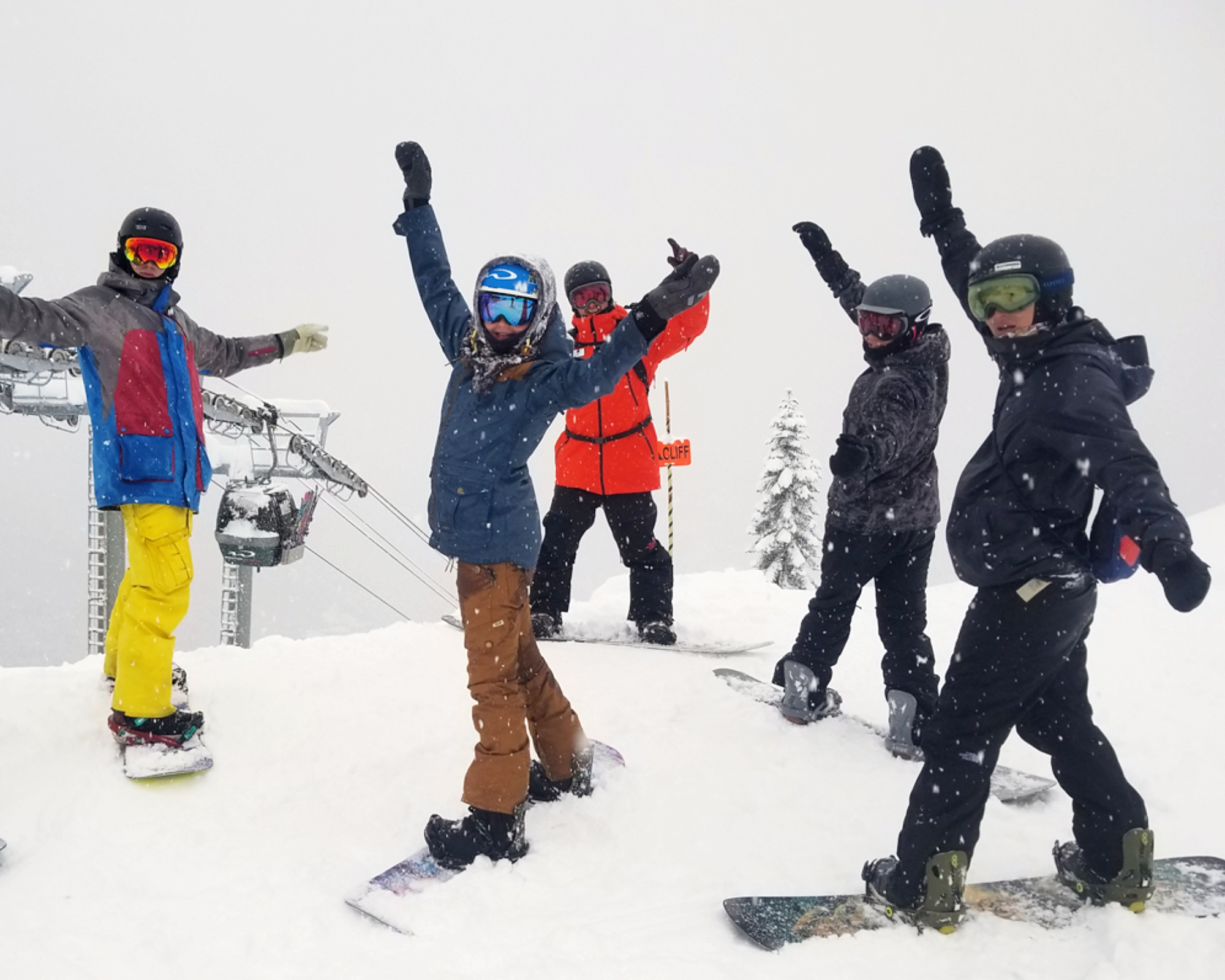 Teen Snowboard Group in Whistler Canada